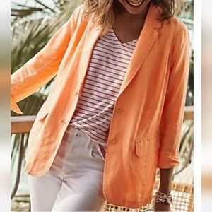 NWT J. JILL Love Linen 100% Blazer Suit Jacket